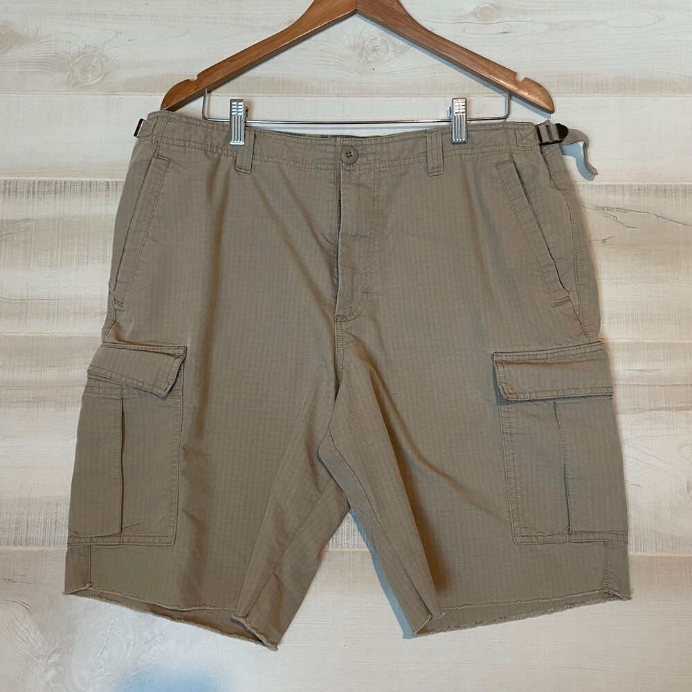 Vintage Y2K Nike 6.0 Mens Khaki Cargo Shorts Size 36 Adjustable